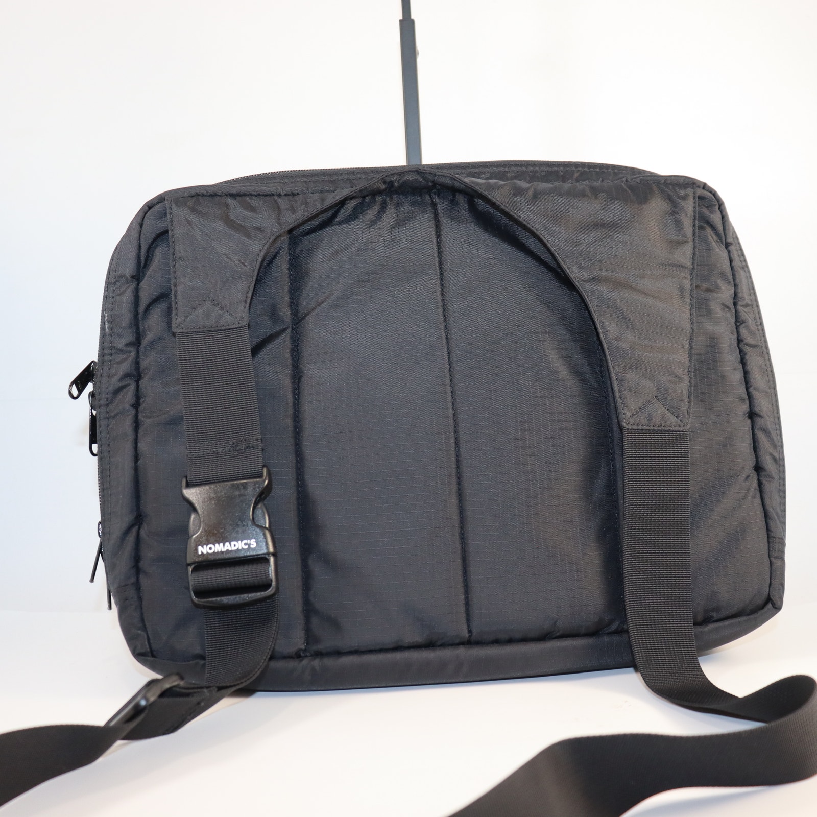 Vintage Nomatic Black Nylon Messenger Bag With Bright Orange Interior — image 2 of 6